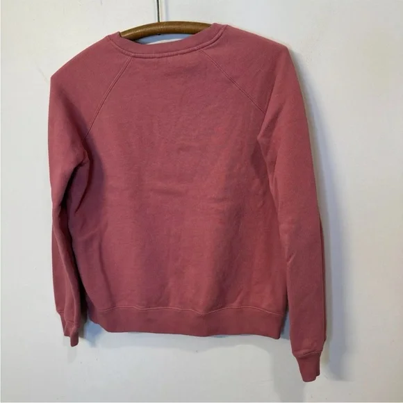 Sezane La Chamade Heart Sweatshirt in Rosewood XS - Picture 6 of 6